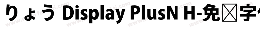りょう Display PlusN H字体转换